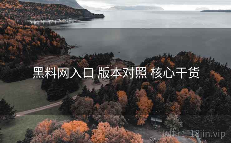 黑料网入口 版本对照 核心干货  第1张