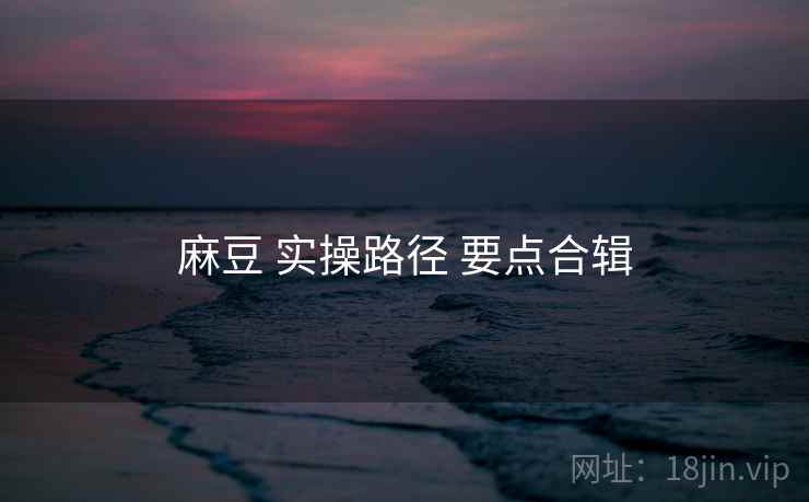 麻豆 实操路径 要点合辑  第2张