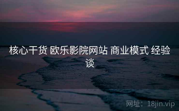 核心干货 欧乐影院网站 商业模式 经验谈  第2张