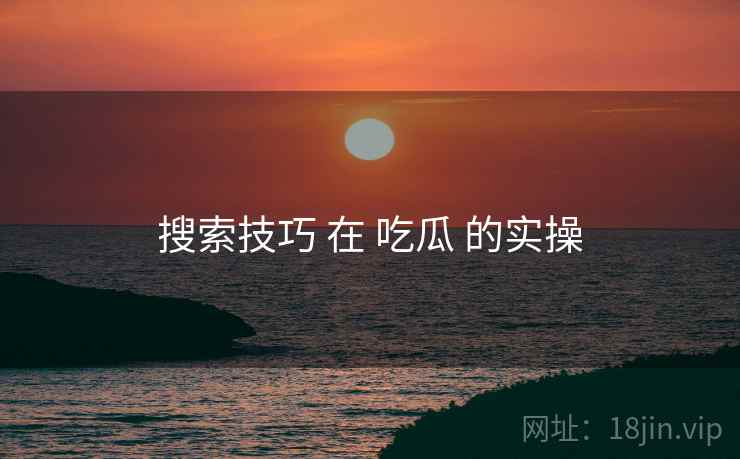 搜索技巧 在 吃瓜 的实操  第1张